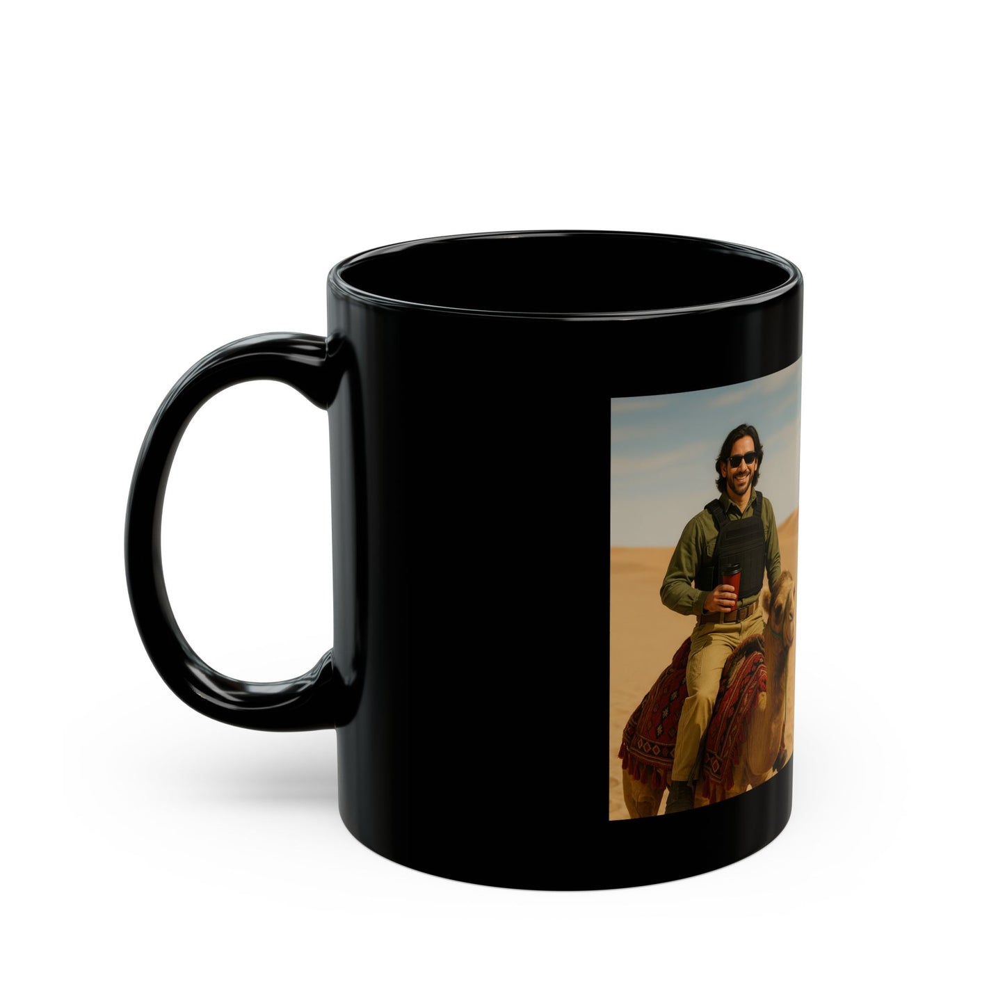 Alladdin Inspired Black Mug, I Follow The Man! Coffee Cup, Gift for Disney Fans, Unique Artwork, Perfect for Reminiscing
