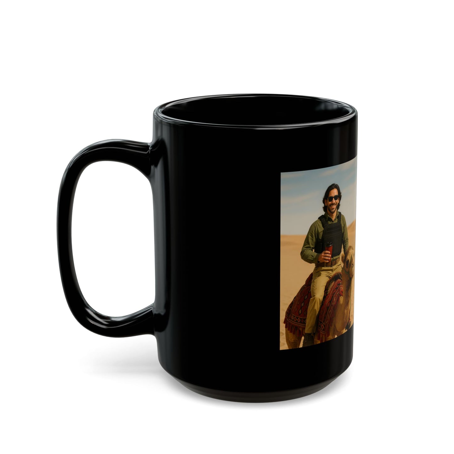 Alladdin Inspired Black Mug, I Follow The Man! Coffee Cup, Gift for Disney Fans, Unique Artwork, Perfect for Reminiscing