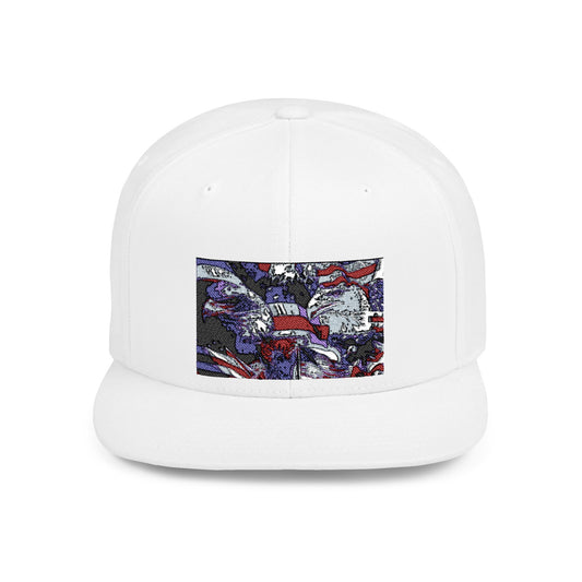 Artistic Flat Bill Snapback, Trendy Cap, Streetwear Hat, Cool Headwear, Unique Gift for Men and Women