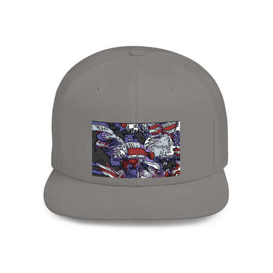 Artistic Flat Bill Snapback, Trendy Cap, Streetwear Hat, Cool Headwear, Unique Gift for Men and Women