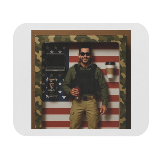 Camouflage Mouse Pad, Military Mouse Mat, Gaming Desk Accessory, USA Patriotic Gift, Office Decor for Vets